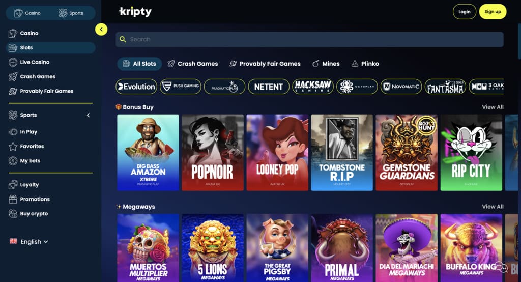 Kripty Casino Games