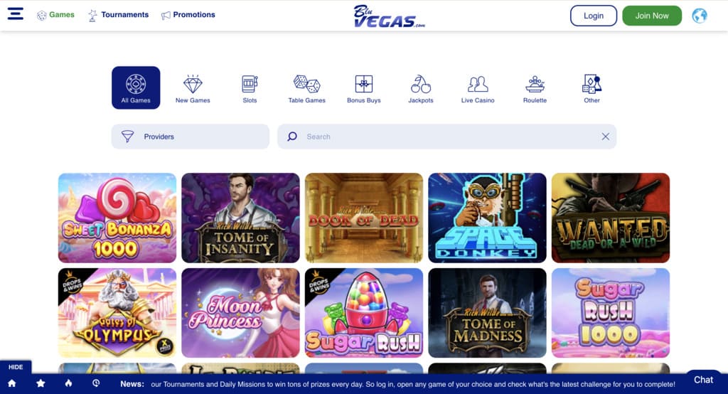 BluVegas Casino Games