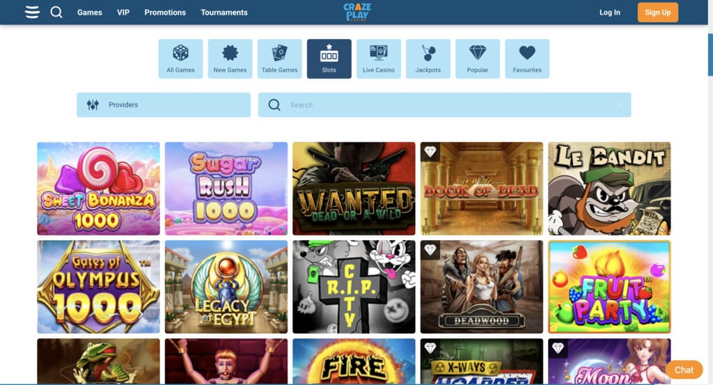 CrazePlay Casino Games