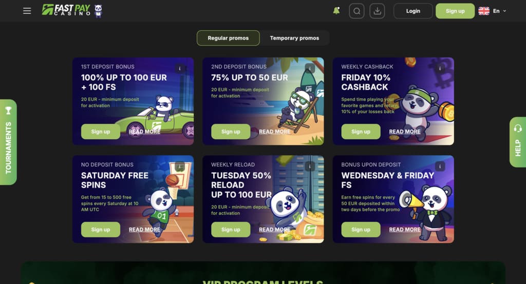 FastPay Casino Bonuses