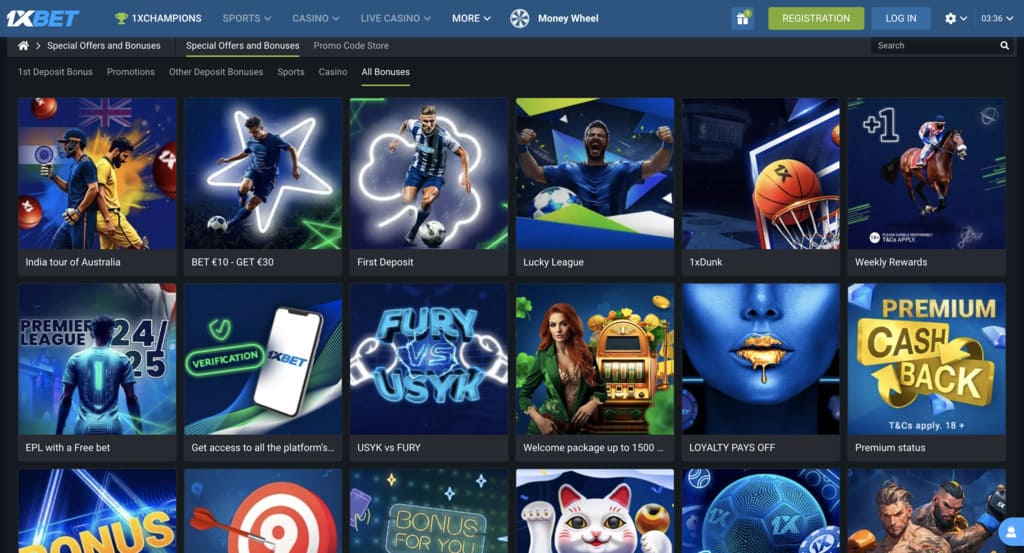 1xBet Casino Bonuses