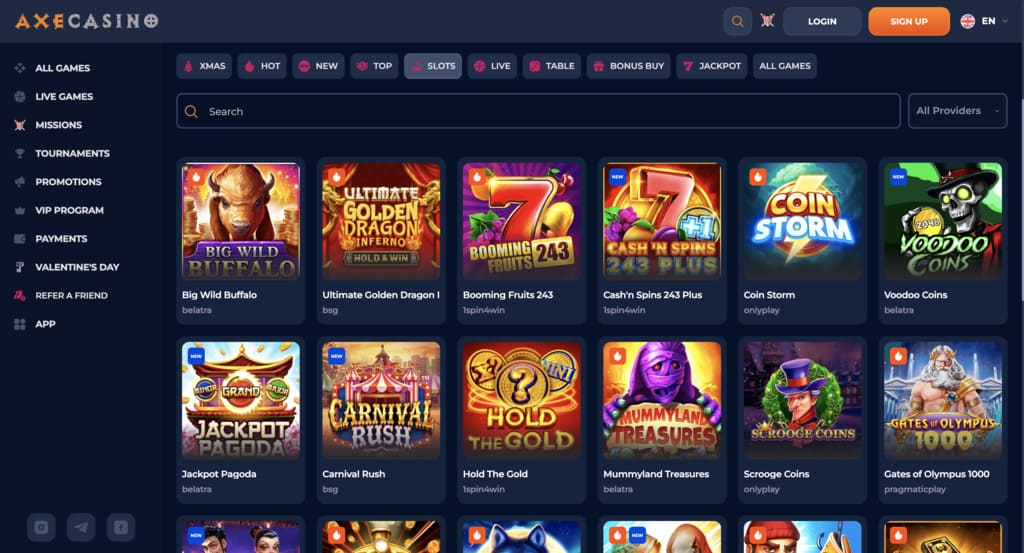 Axecasino Games