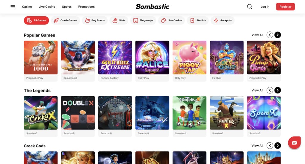 Bombastic Casino Games