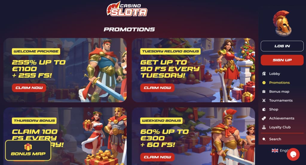 Slota Casino Bonuses