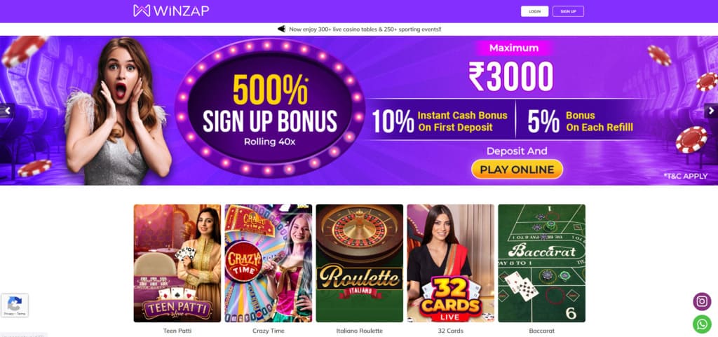 Winzap Casino Review