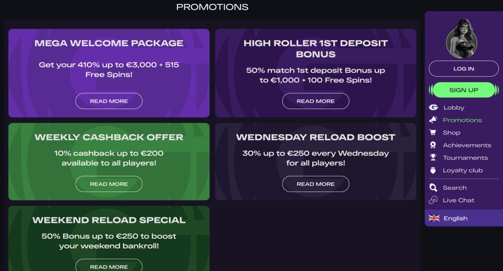 GlitchSpin Casino Bonuses