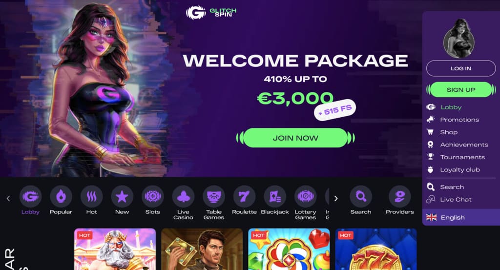 GlitchSpin Casino Review