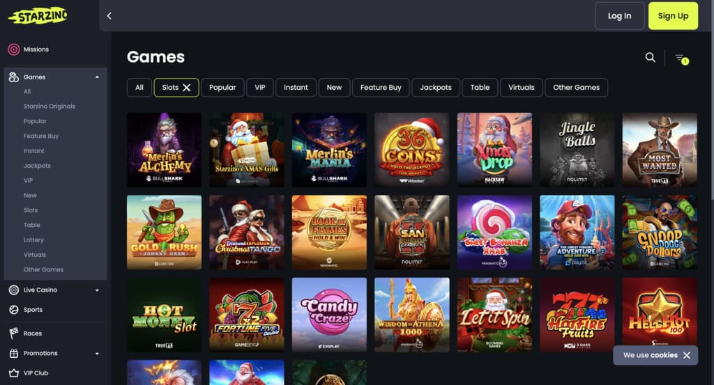 Starzino Casino Games
