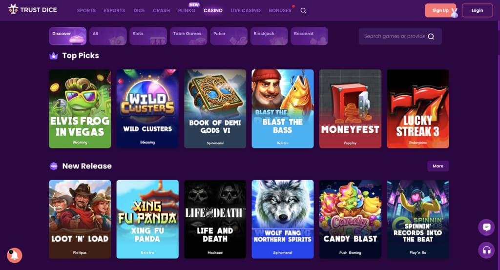 TrustDice Casino Games