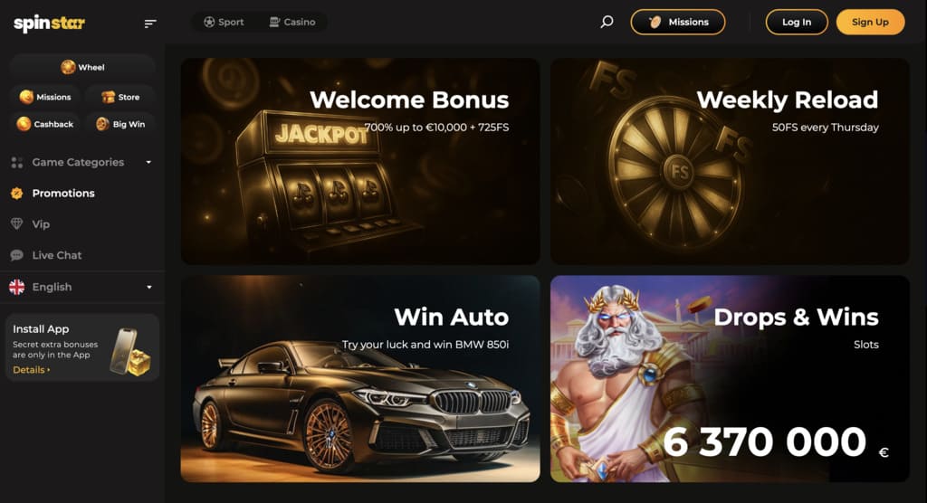 SpinStar Casino Bonuses