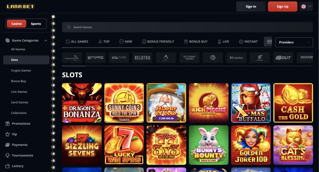 Lamabet Casino Games