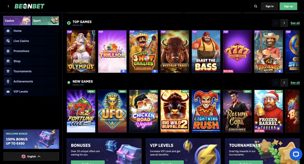 BeonBet Casino Games