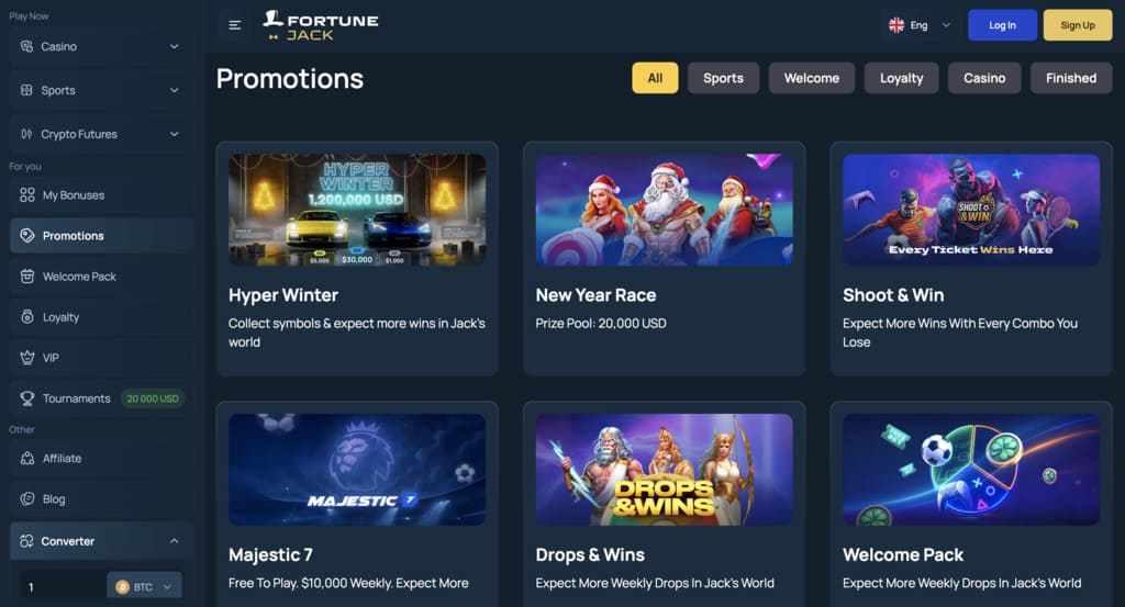 FortuneJack Casino Bonuses