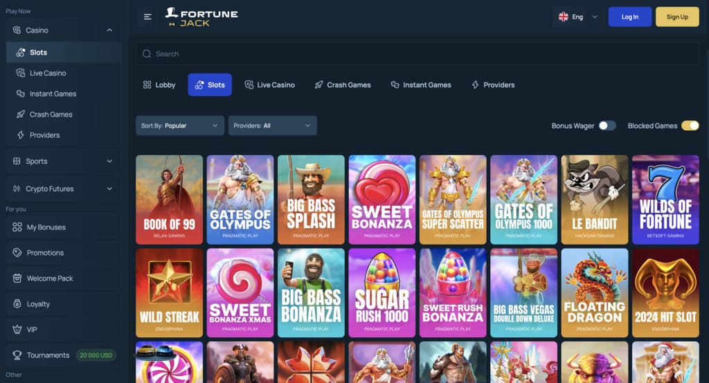 FortuneJack Casino Games