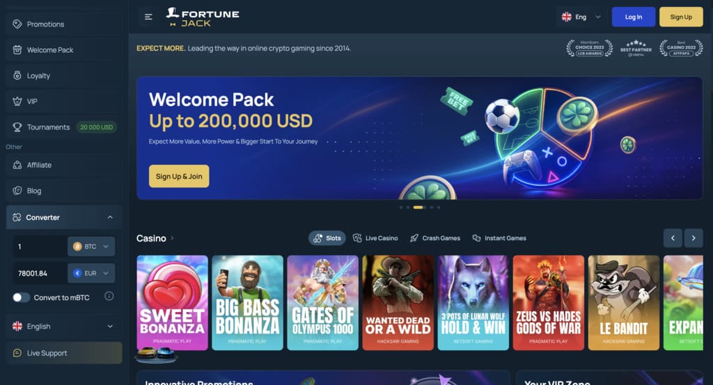 FortuneJack Casino Review
