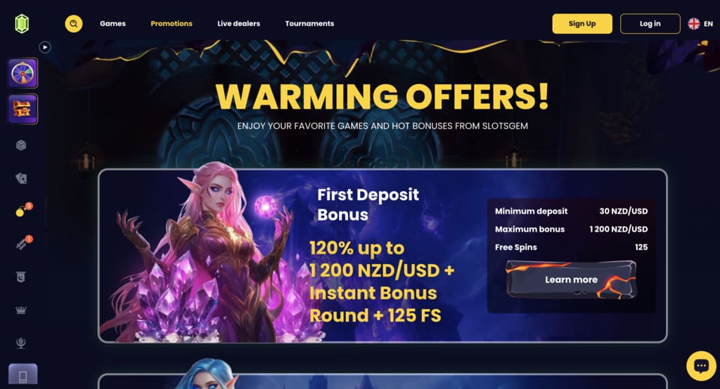SlotsGem Casino Bonuses