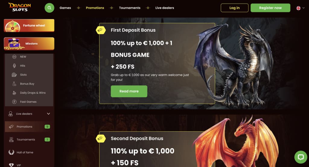 Dragon Slots Casino Bonuses