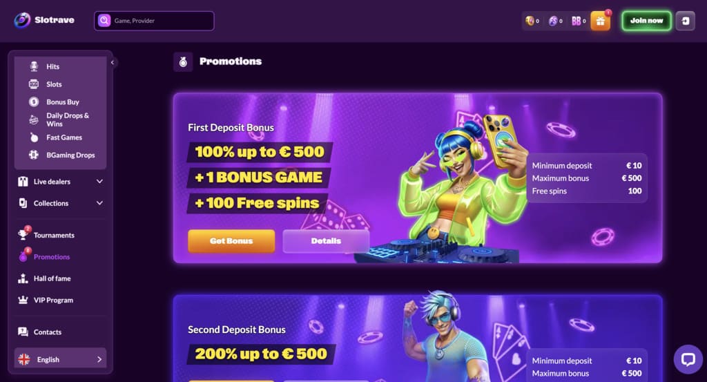 SlotRave Casino Bonuses