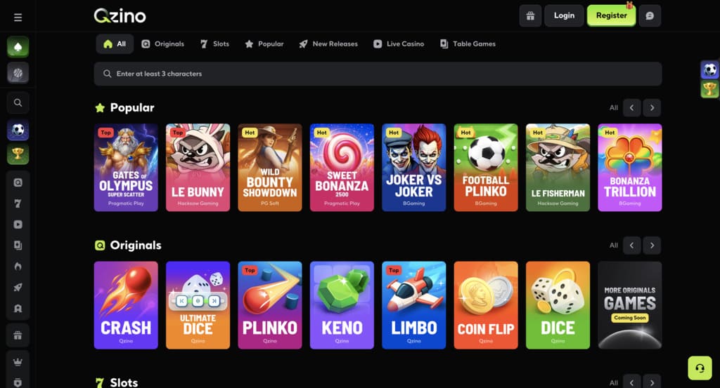 Qzino Casino Games