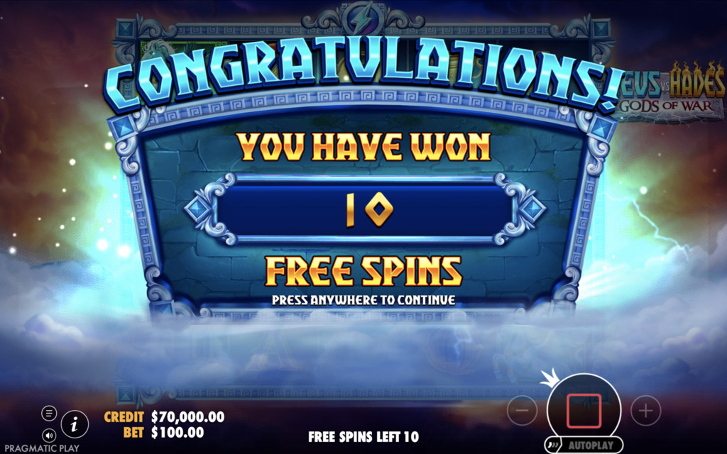 Zeus vs Hades – Gods of War Free Spins